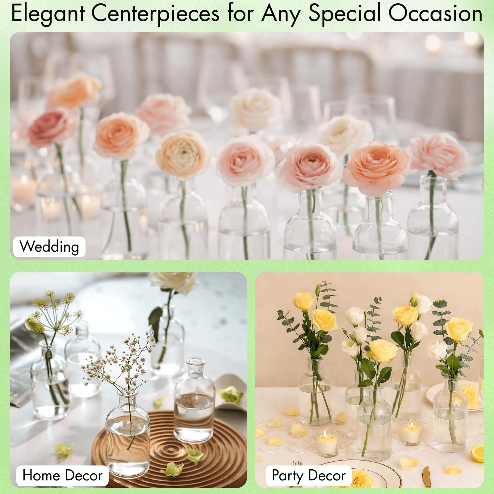 YOUEON glass vase as diffuser bottle alternative for essential oils