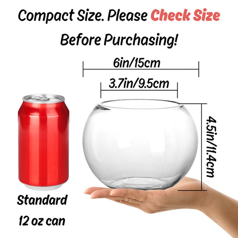 Youeon glass terrarium bowl ideal for tiny plants or decorative accents.