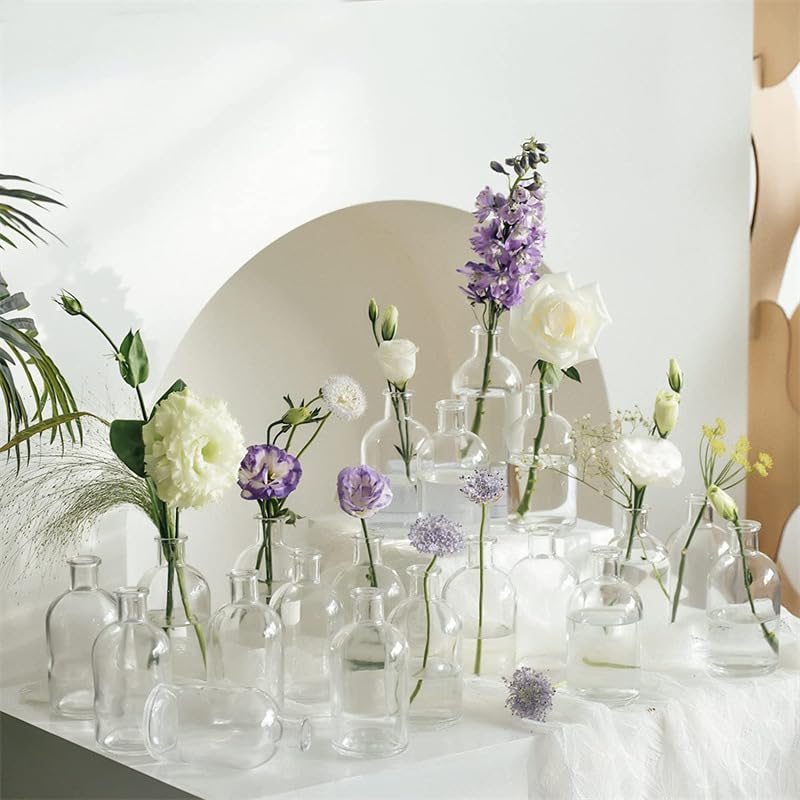 YOUEON mini vases invite colorful artificial flowers and candles