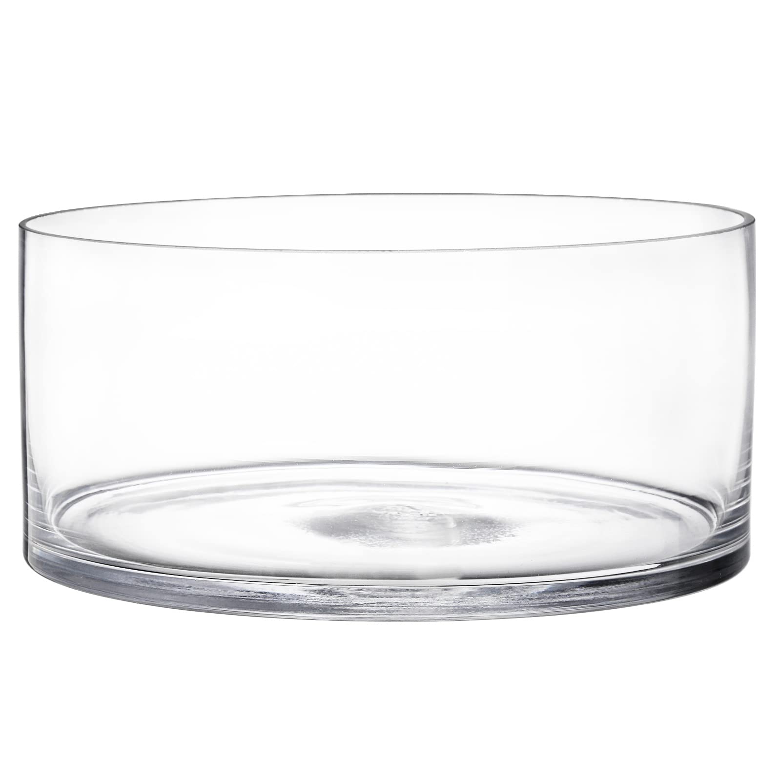 YOUEON wide glass cylinder vase shows a crystal-clear view for fresh blooms.