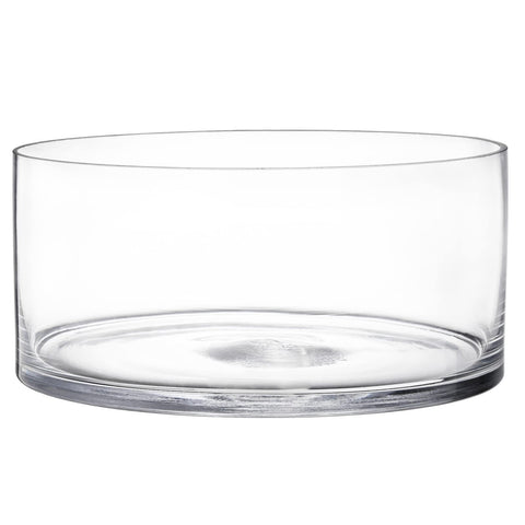 YOUEON wide glass cylinder vase shows a crystal-clear view for fresh blooms.