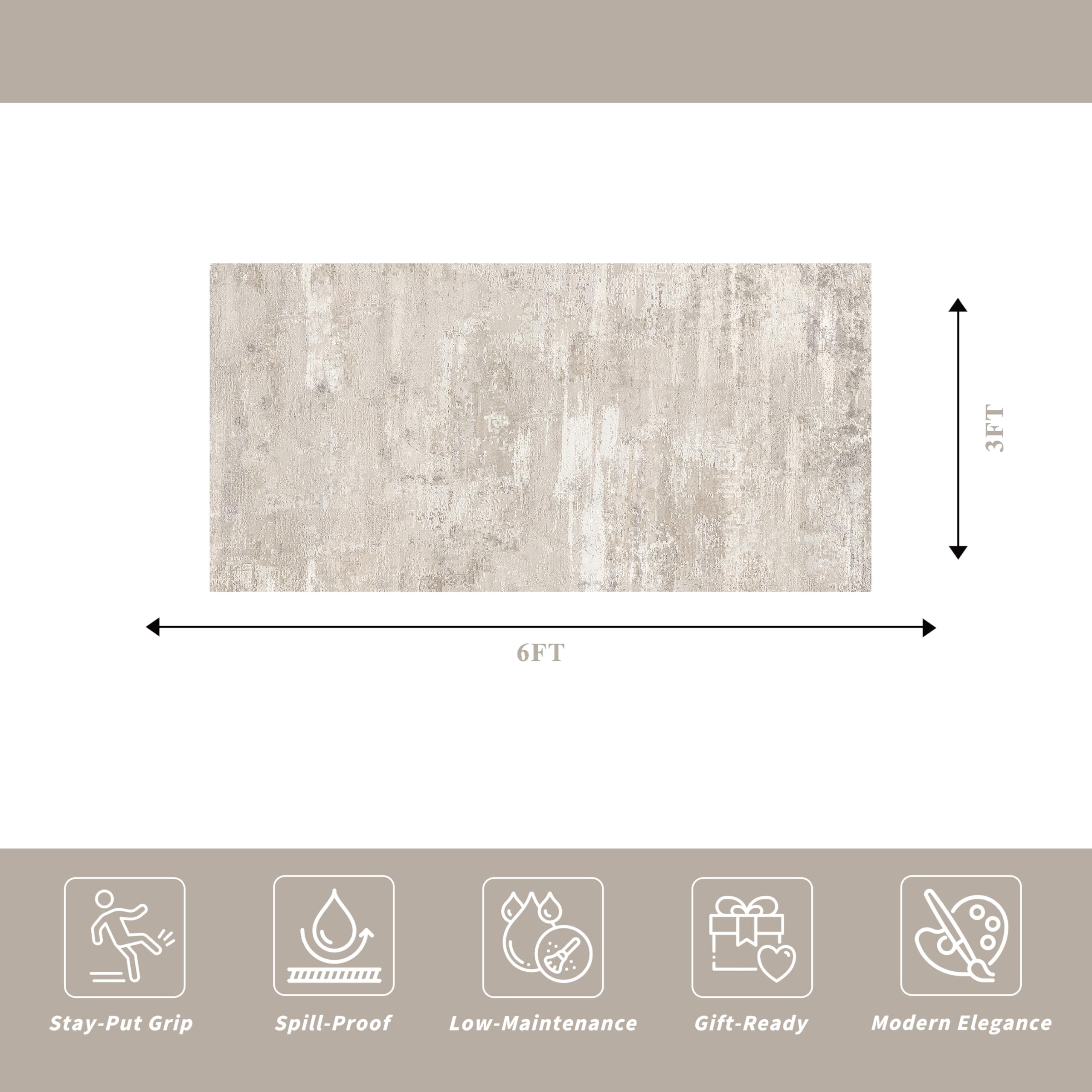 YOUFORTONG washable rug 3x6 for simple cold-water machine cleaning.