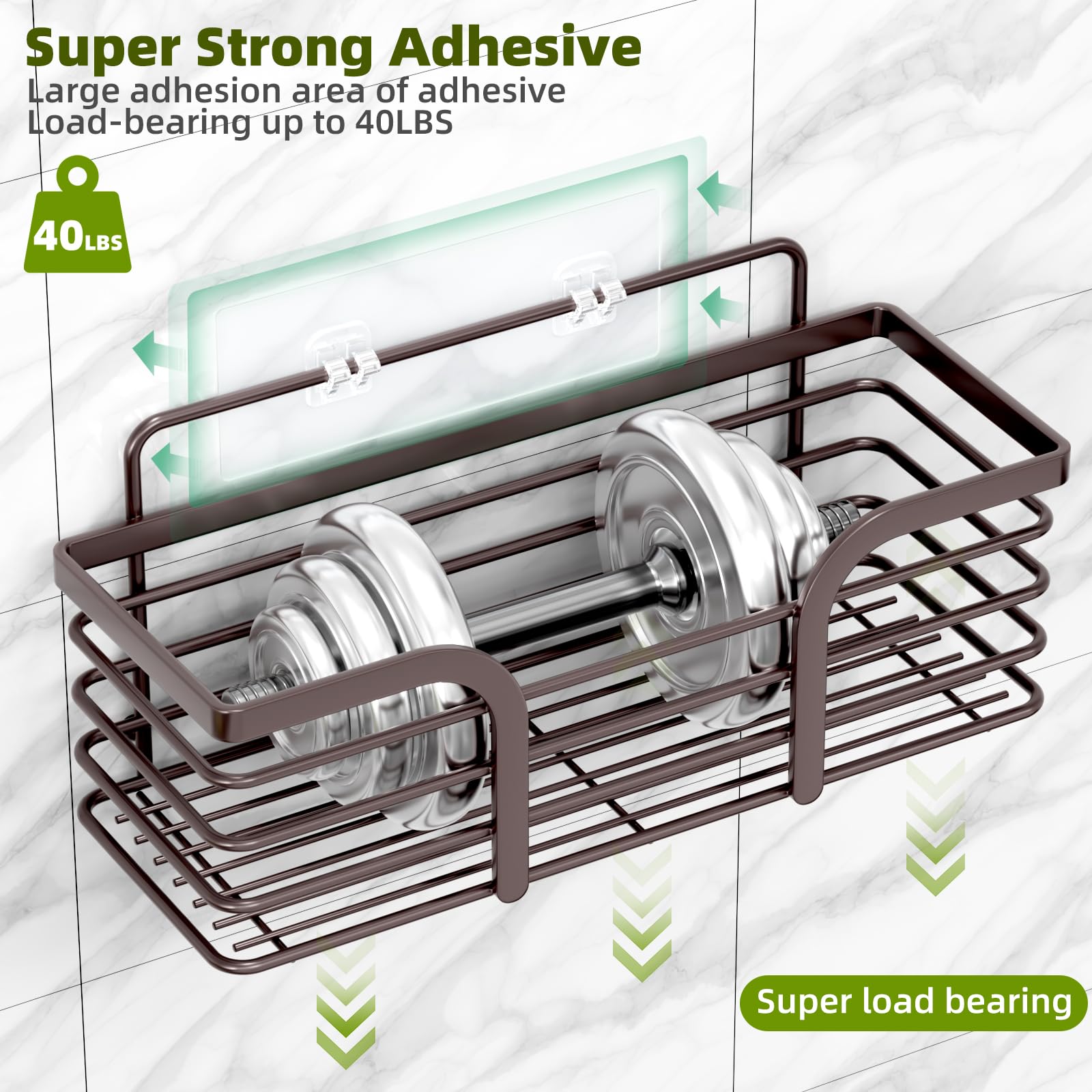 Yougai 3-pack shelves brown maximize space with rustproof stainless steel design.