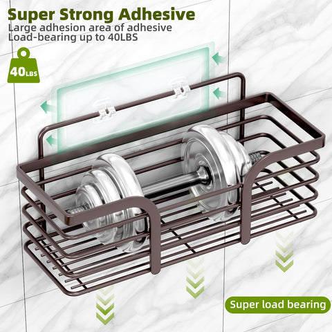 Yougai 3-pack shelves brown maximize space with rustproof stainless steel design.
