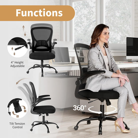Youhauchair breathable mesh back provides ventilation and cooling
