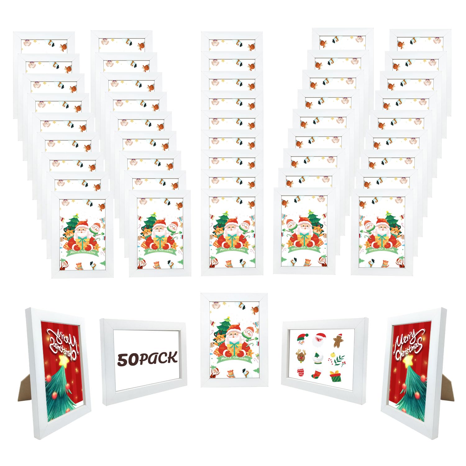 YOUKE OLA 50-pack white 4x6 frames for bulk photo displays