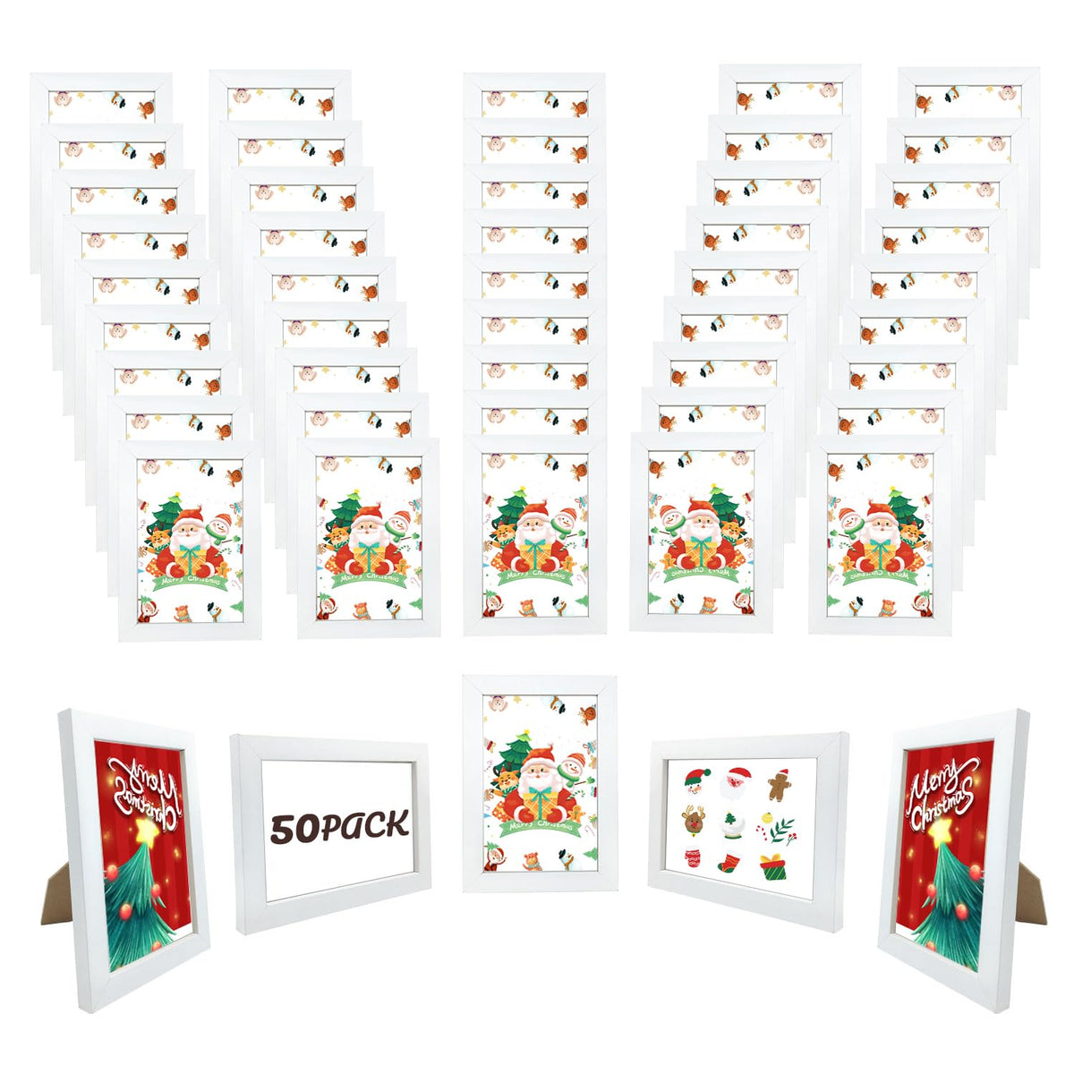YOUKE OLA 50-pack white 4x6 frames for bulk photo displays