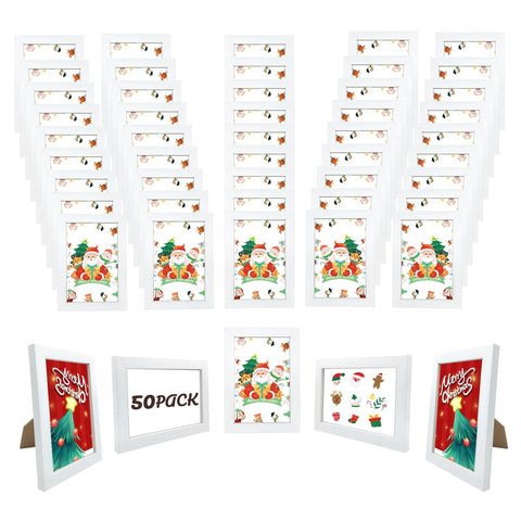 YOUKE OLA 50-pack white 4x6 frames for bulk photo displays