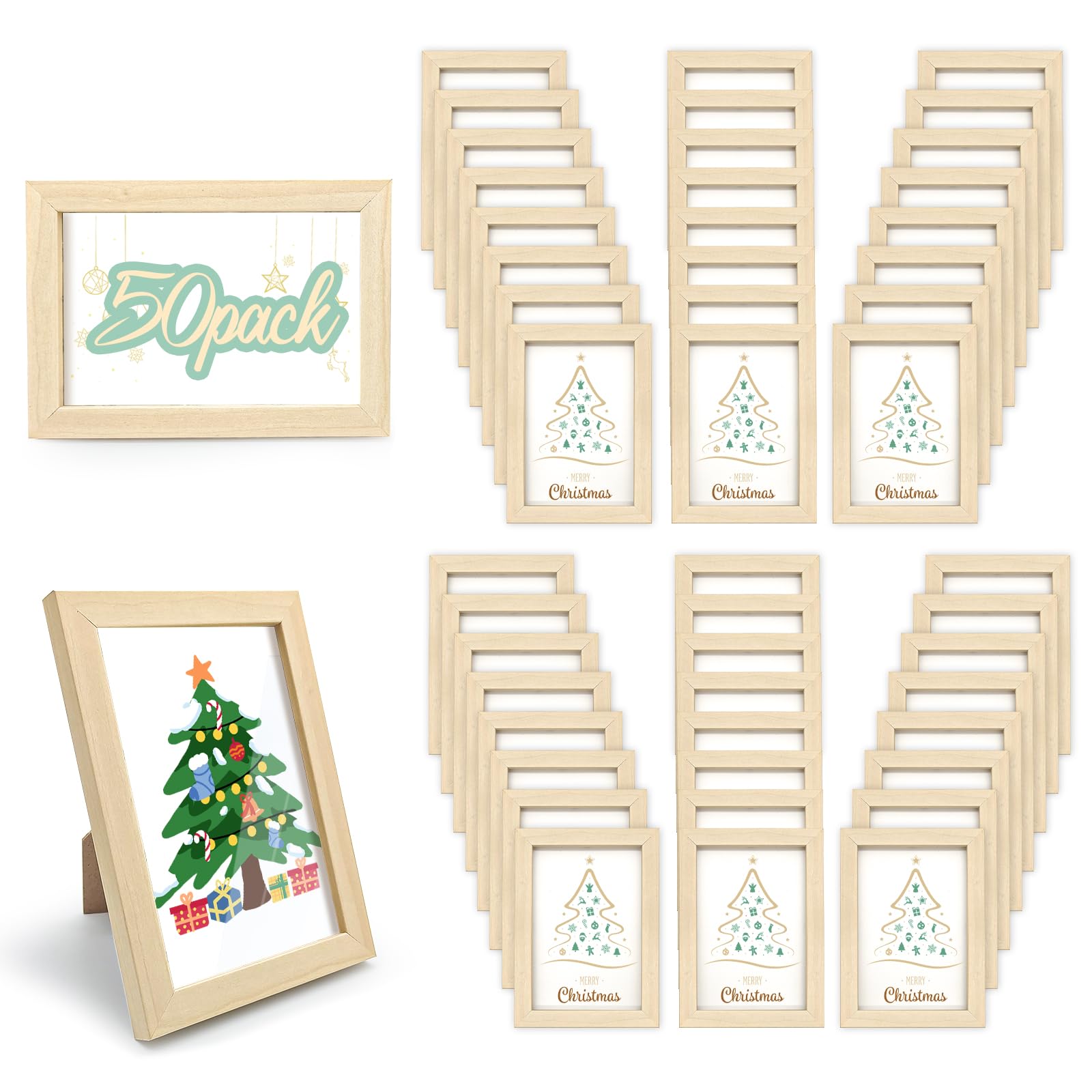 YOUKE OLA natural 4x6 frame bundle for bulk wall or table displays.