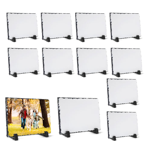 YOUKE OLA sublimation slate frame setup—blank canvas ready for personalized art