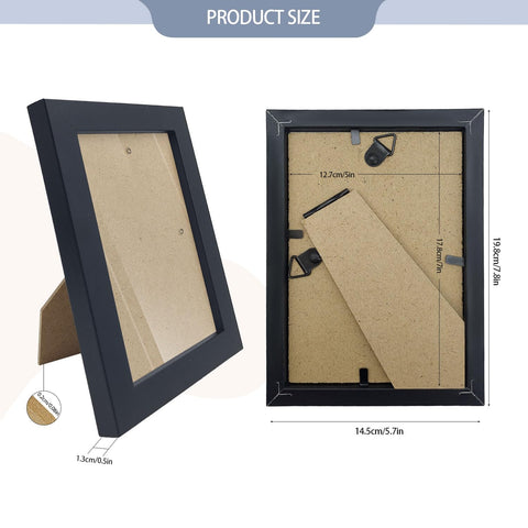Tabletop and wall display ready: YOUKE OLA 5x7 frames in sleek black finish