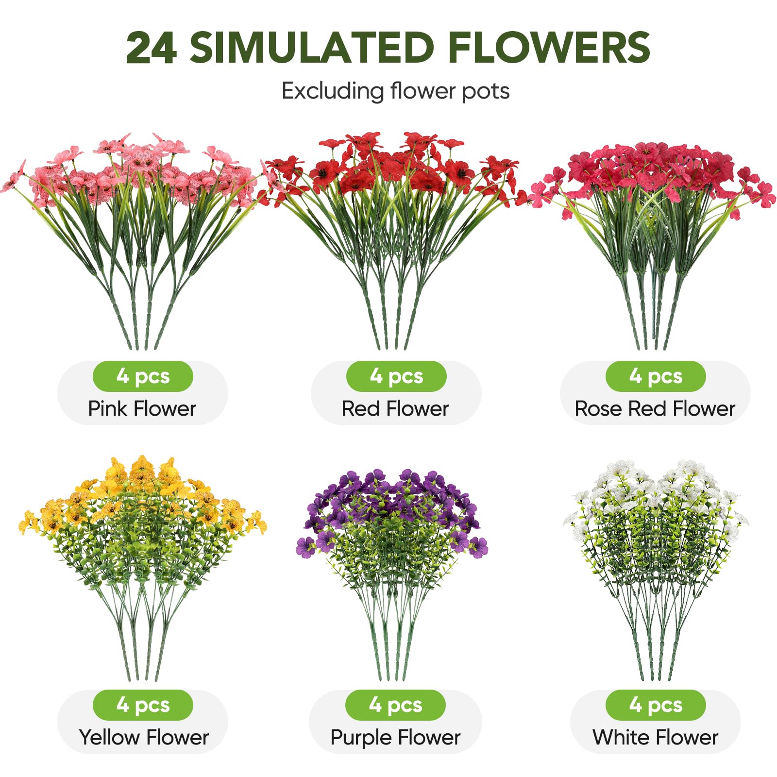 Youlifafa bendable-wire stems enable tall or short displays that shape easily.