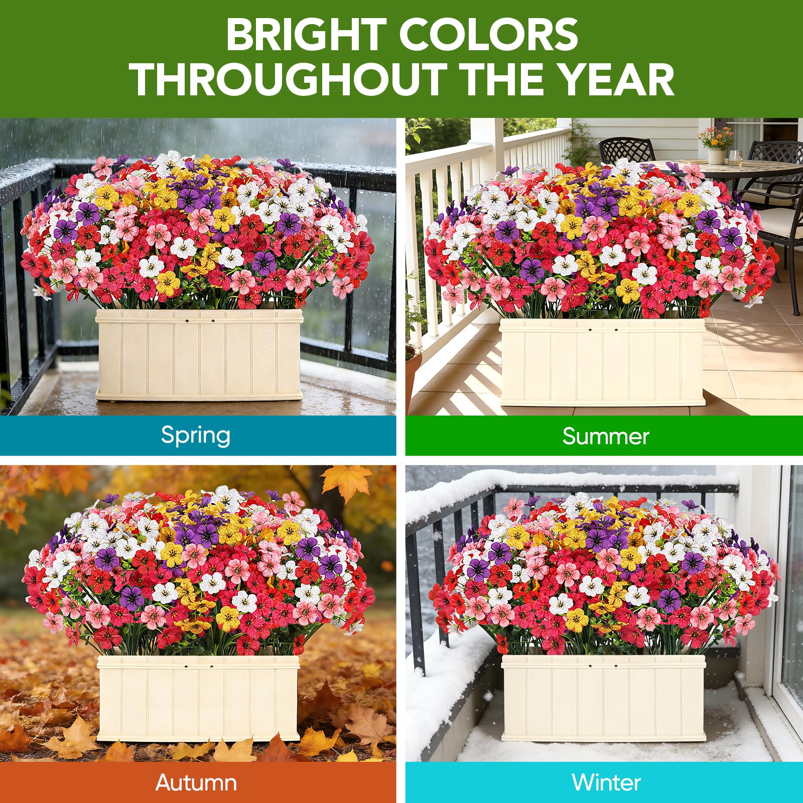 Youlifafa indoor outdoor decor flowers suit porches, gardens, or windowsill arrangements.