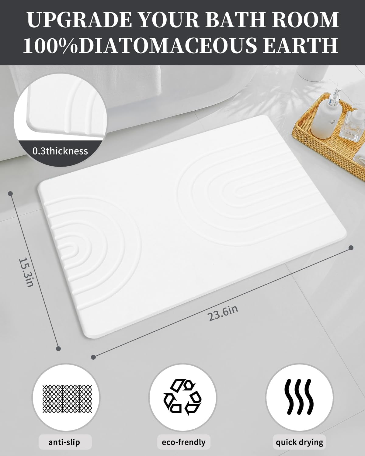 YOULTTAN anti-slip surface helps prevent slips on wet floors.
