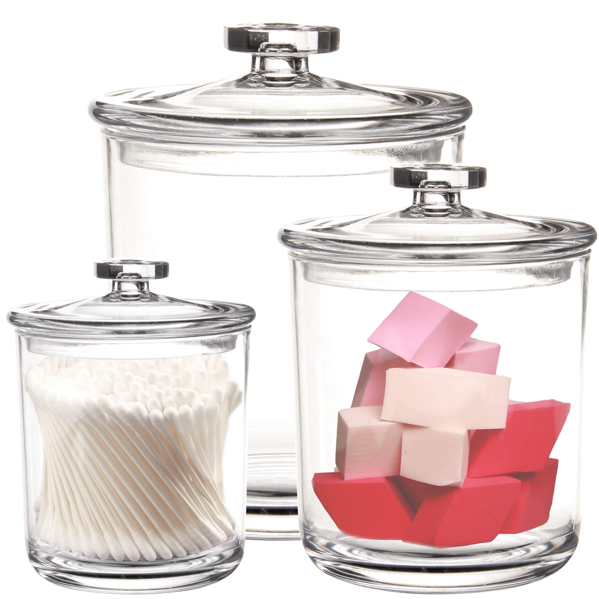 Youngever 60oz apothecary jar close-up highlighting clear, durable storage.