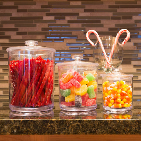 Youngever jars in pantry or cabinet for organized dry goods.