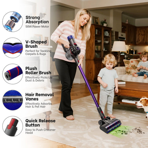 YOUNGOOD compatible with V7–V15 cordless vacuums.