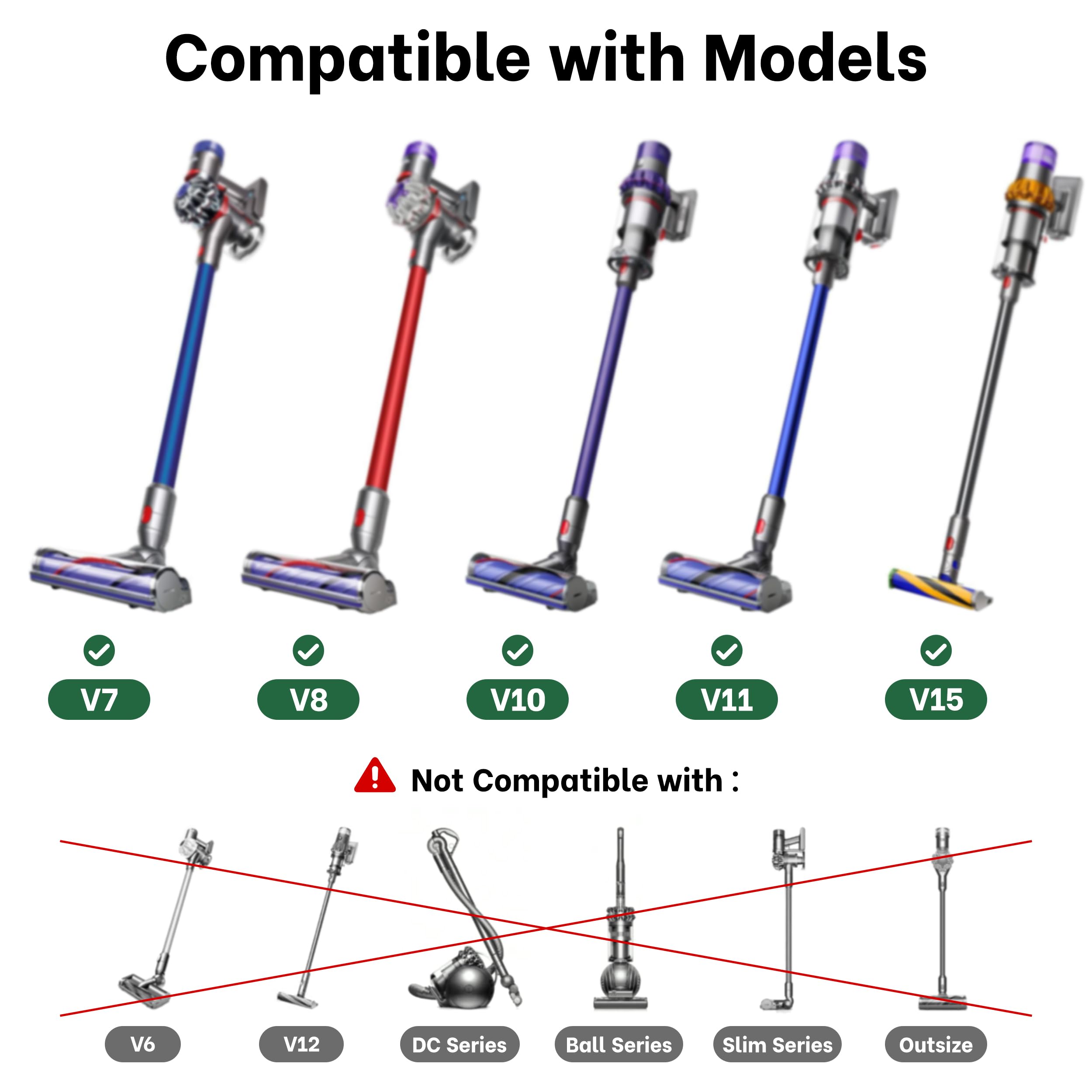 YOUNGOOD vacuum head in self-standing design stays upright.
