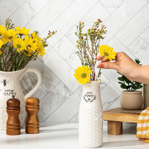 Young's Inc Bee Happy vase makes a thoughtful gift for bee lovers