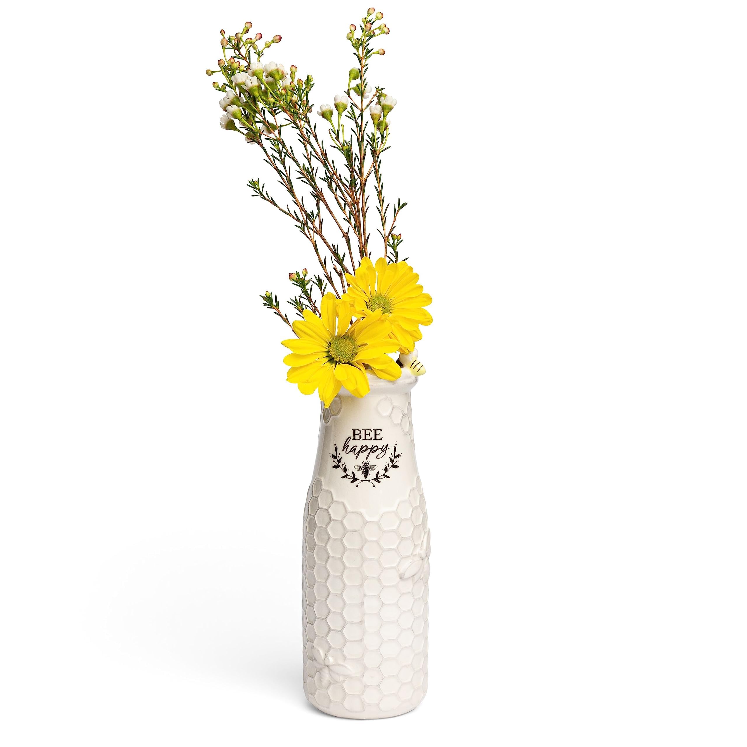 Young's Inc Bee Happy vase adds rustic charm to any shelf