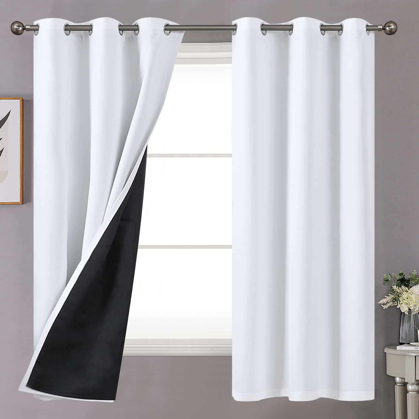 YoungsTex blackout curtain panel closed to block light for a darker room