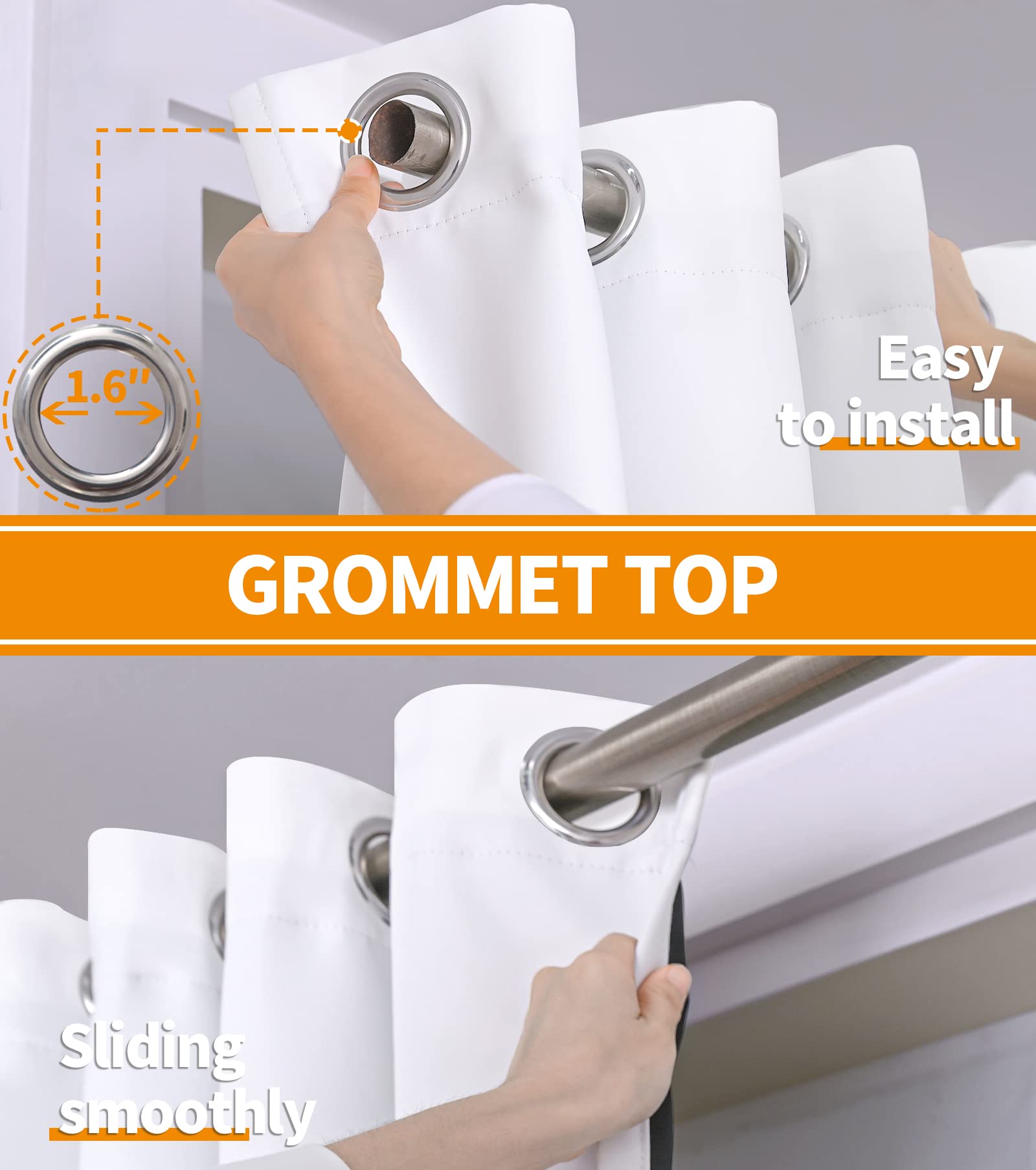 YoungsTex blackout curtains provide daytime and nighttime privacy