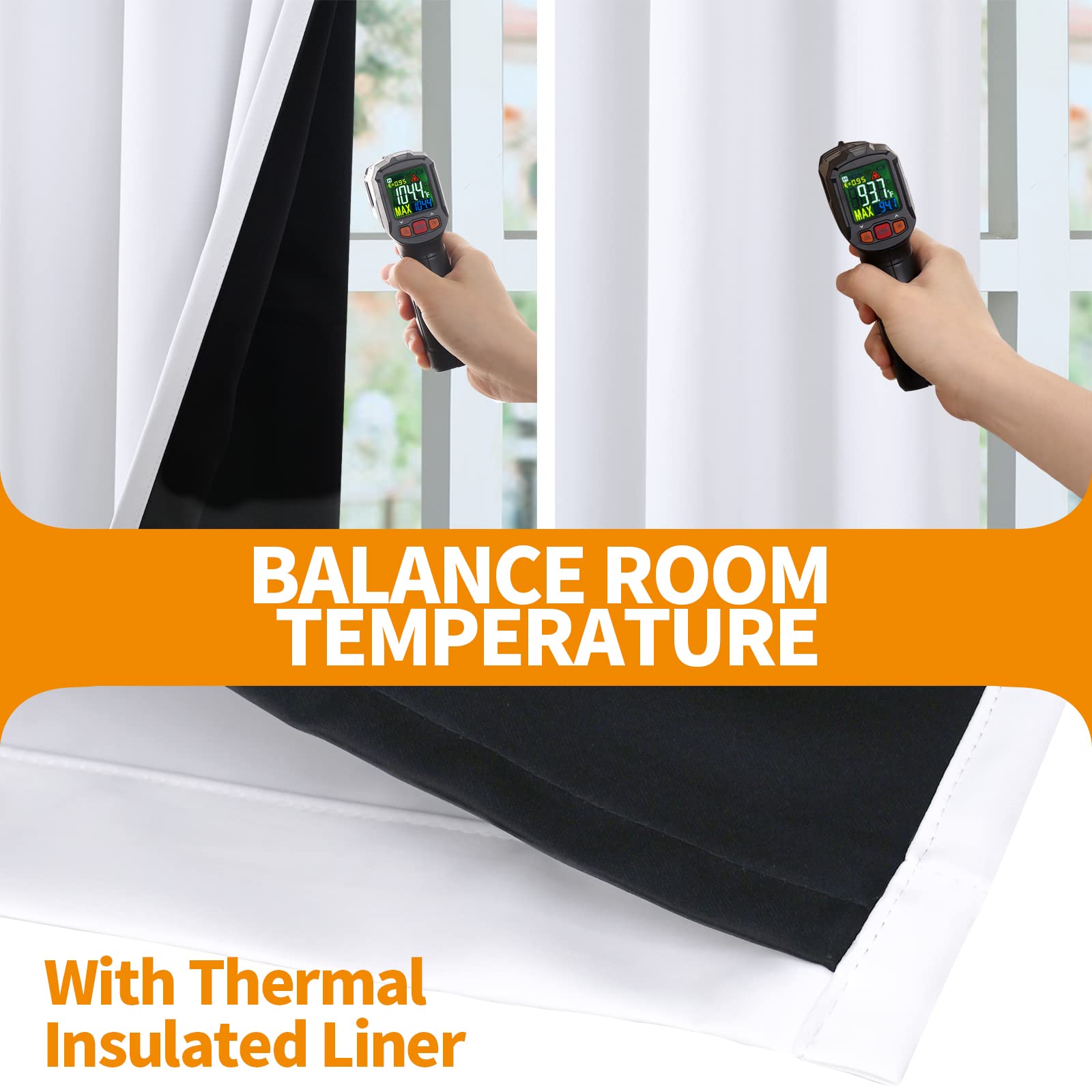 YoungsTex blackout curtains with thermal insulation help balance room temperature