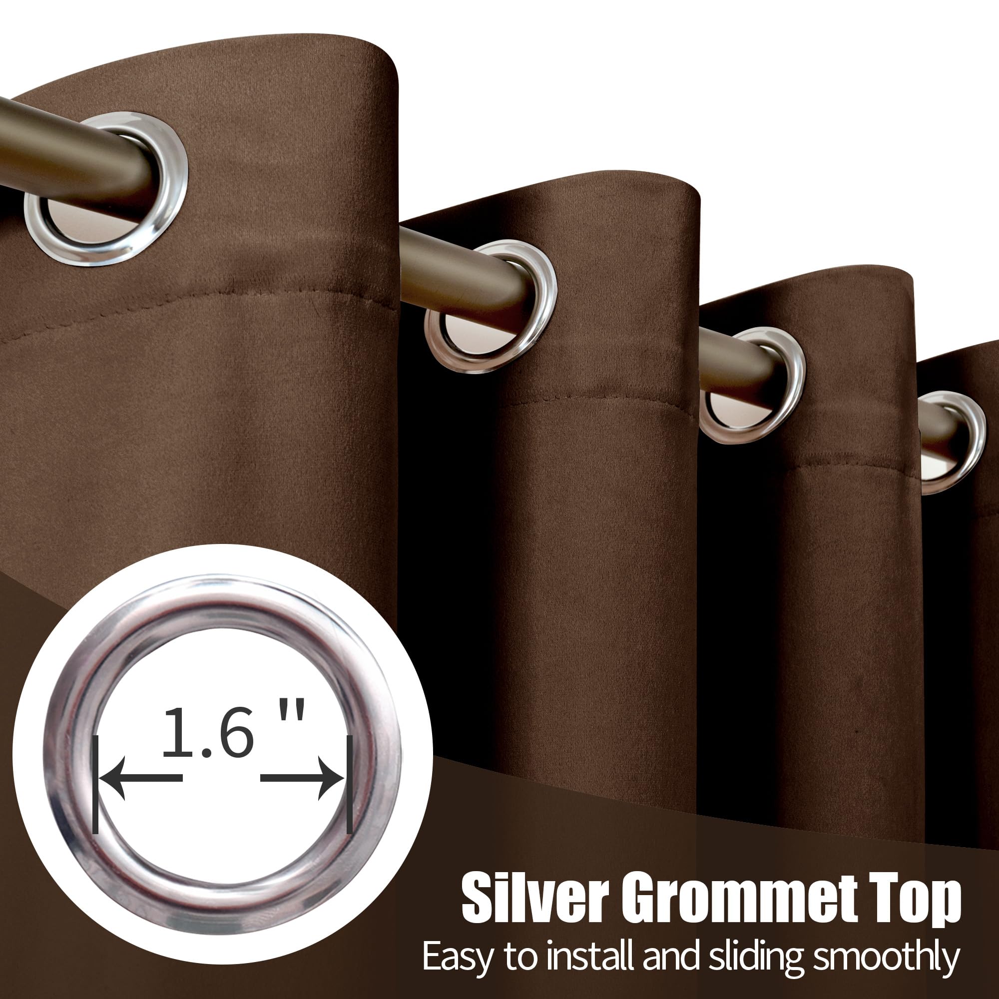 YoungsTex velvet curtains 84-inch panel create a cozy, refined home theater feel