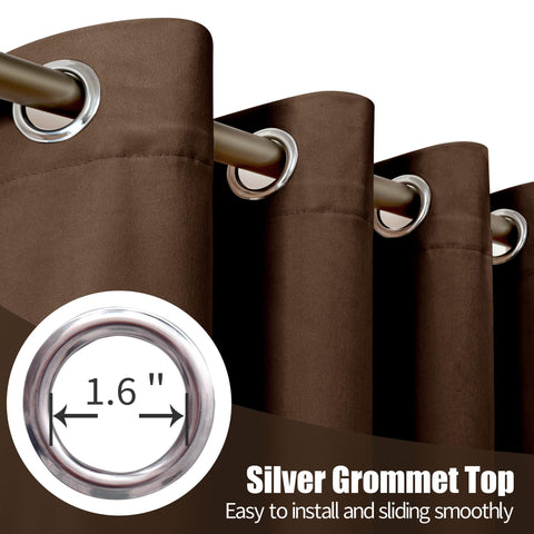 YoungsTex velvet curtains 84-inch panel create a cozy, refined home theater feel