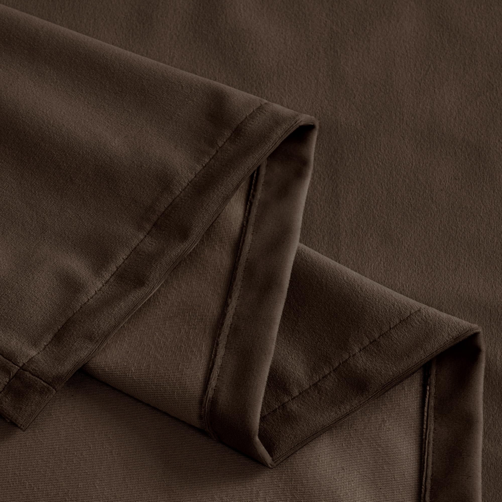 YoungsTex brown velvet curtain panel set enhances privacy and modern elegance in homes