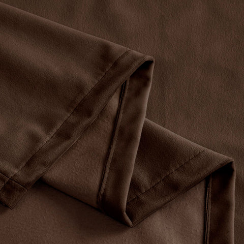 YoungsTex brown velvet curtain panel set enhances privacy and modern elegance in homes