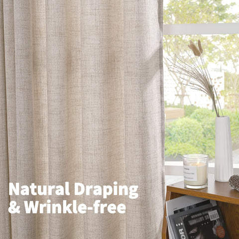 YoungsTex curtains suitable for living room, bedroom, and dining with rustic warmth.