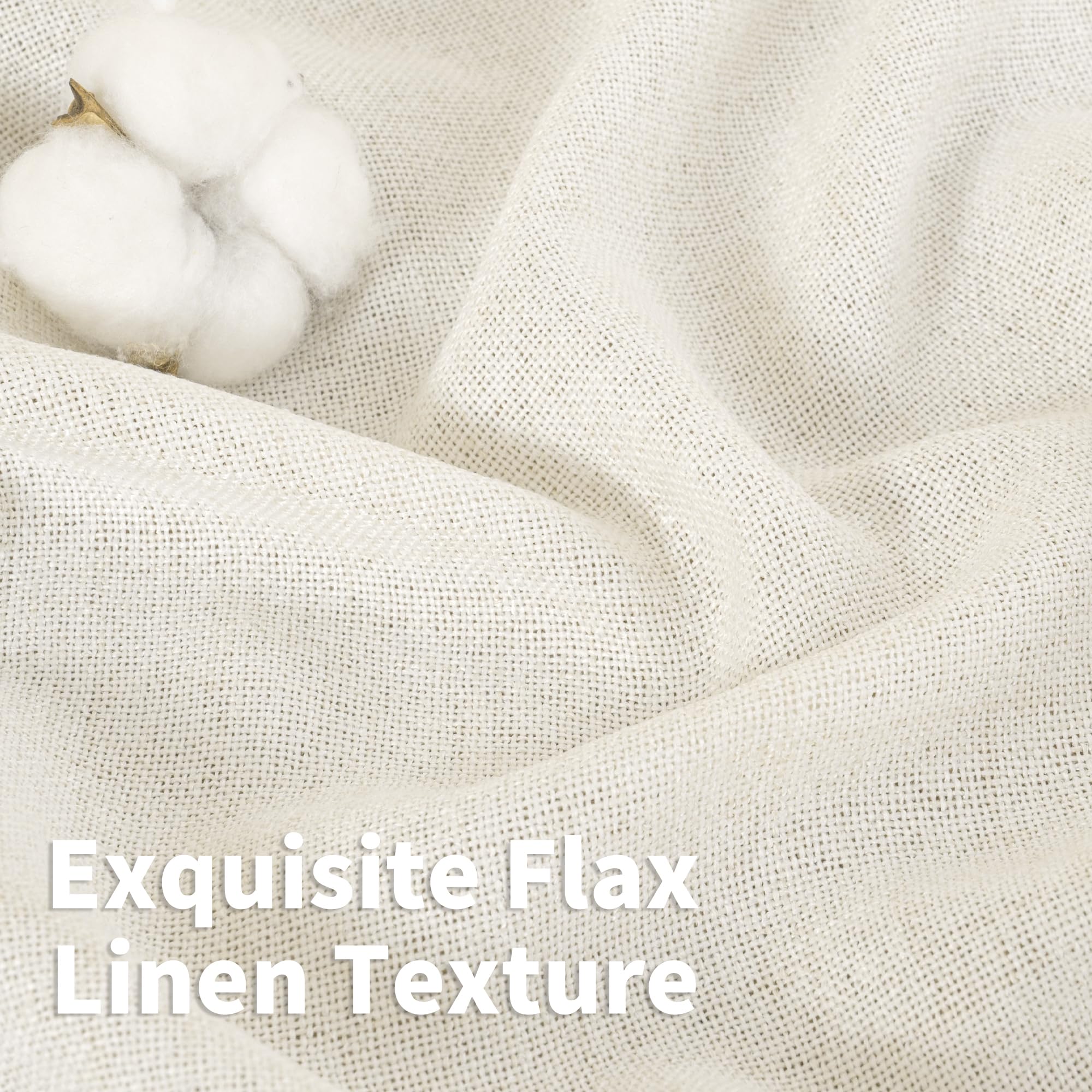 YoungsTex light-filtering linen curtains diffuse natural light for a cozy room.