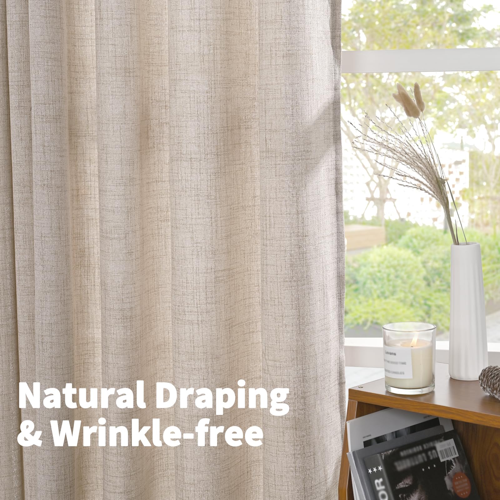 YoungsTex light-filtering effect diffuses sunlight without harsh glare.
