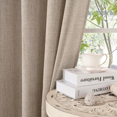 Ideal for living room setup with natural warmth from YoungsTex curtains.