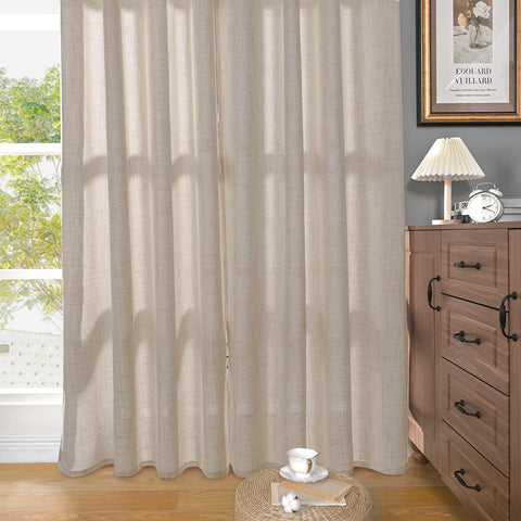 YoungsTex thicker linen texture enhances privacy while brightening the room.
