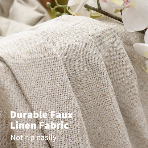 YoungsTex blackout drapes provide privacy and reduce glare.