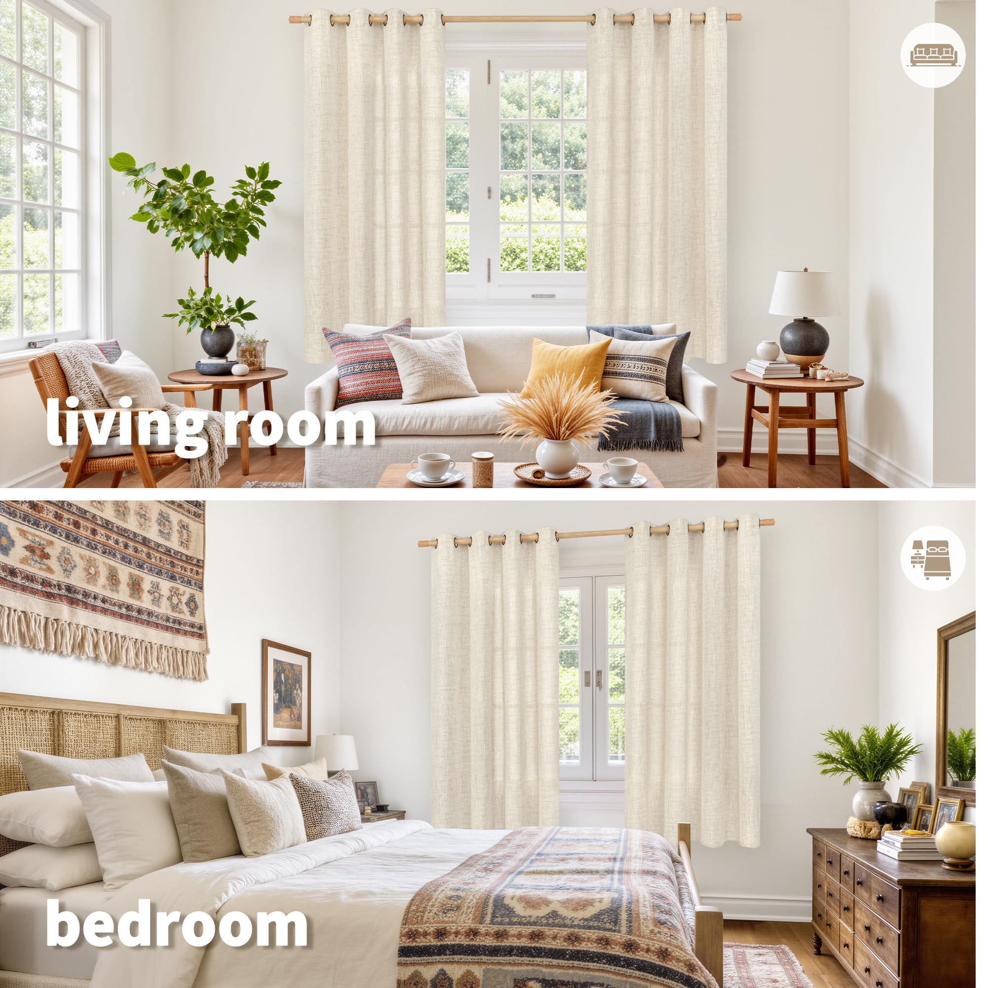 YoungsTex curtains showcase bronze grommets for vintage window charm