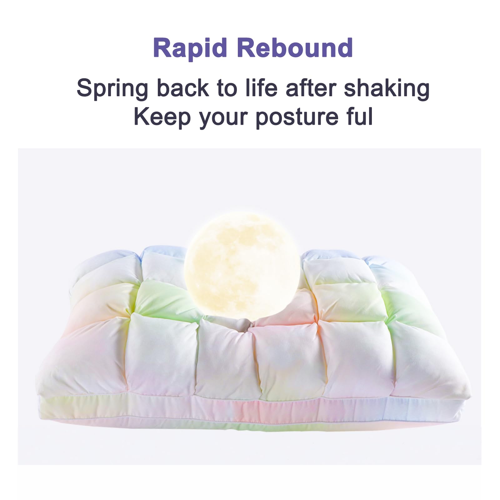 Your Moon Cotton-cover breathable surface promotes skin-friendly contact during nightly rest