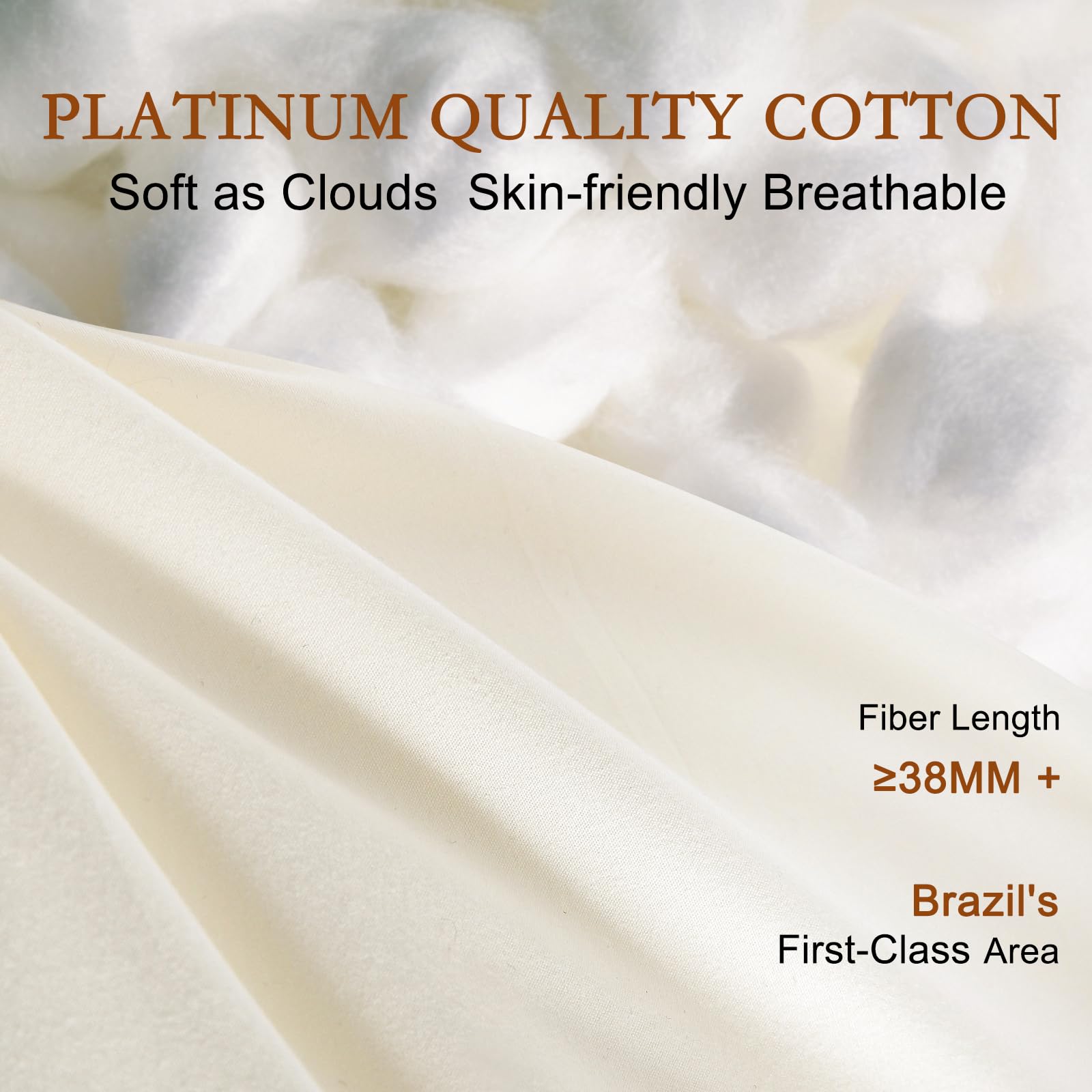 YOUR MOON cotton cover closeup emphasizing breathable, skin-friendly fabric