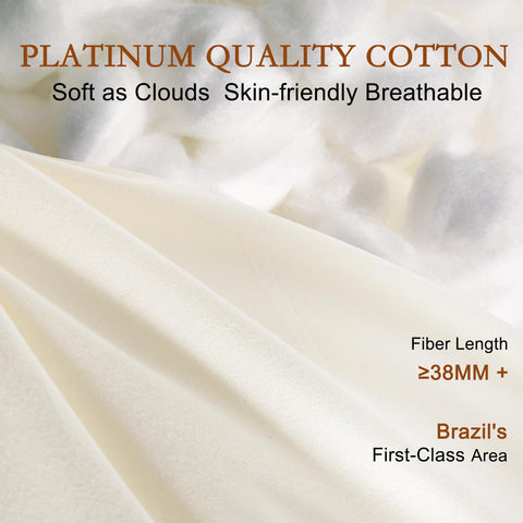 YOUR MOON cotton cover closeup emphasizing breathable, skin-friendly fabric