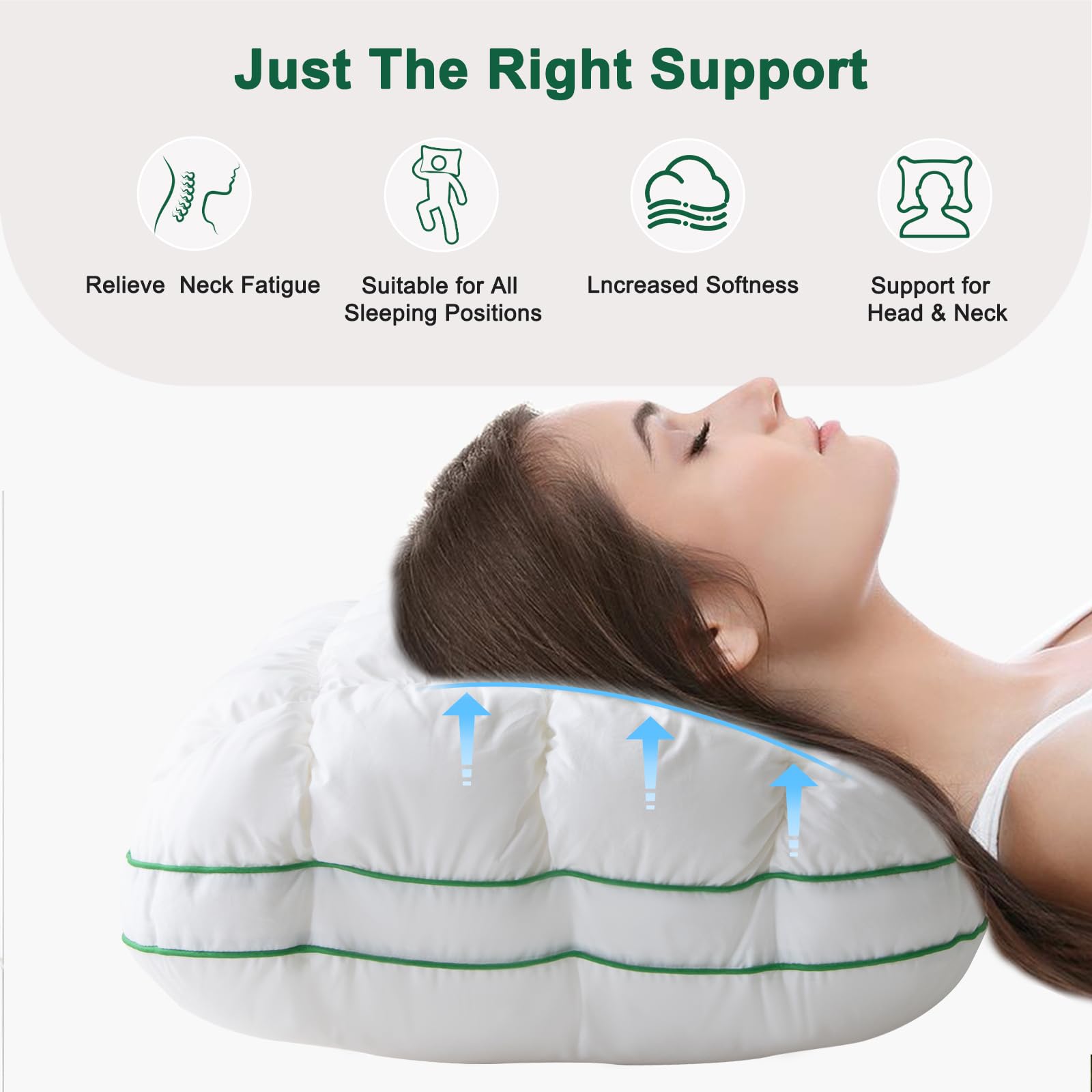 YOUR MOON pillow cotton waffle cover texture enhances softness and breathability.