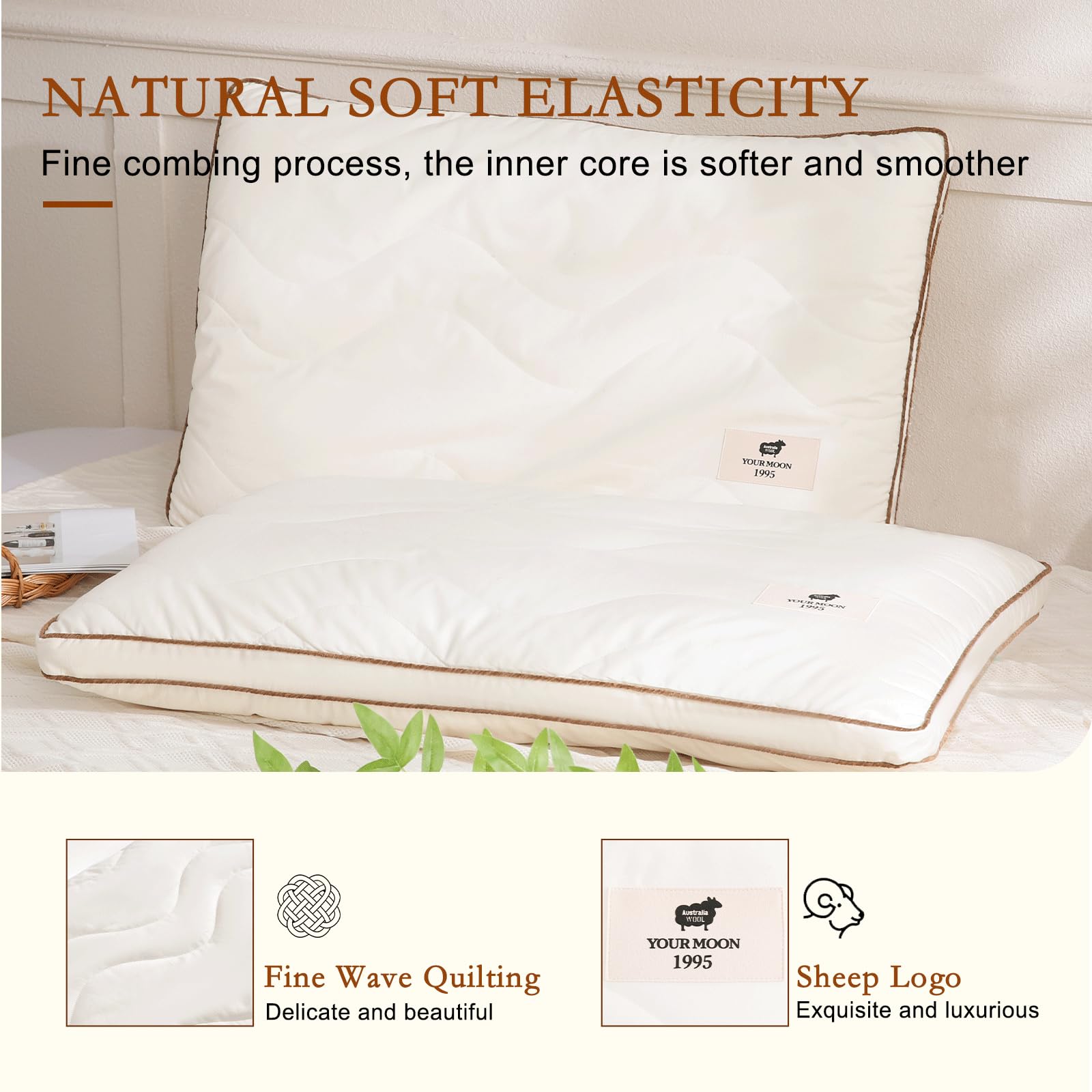 YOUR MOON machine washable pillow for easy maintenance
