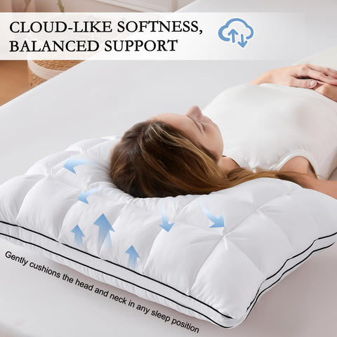 YOUR MOON Soft Support Pillow breathable fabric enhances airflow