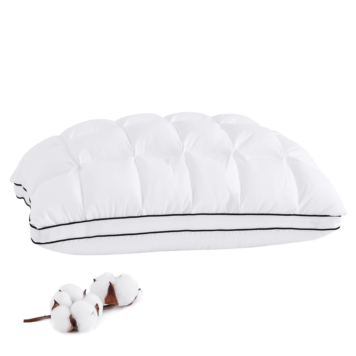 YOUR MOON Soft Support Pillow noiseless cotton cover promotes quiet nights
