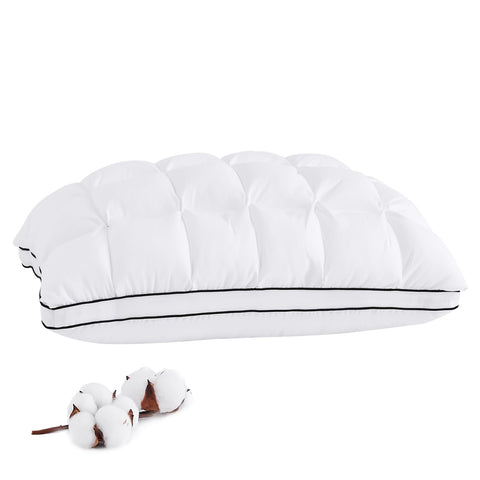 YOUR MOON Soft Support Pillow noiseless cotton cover promotes quiet nights