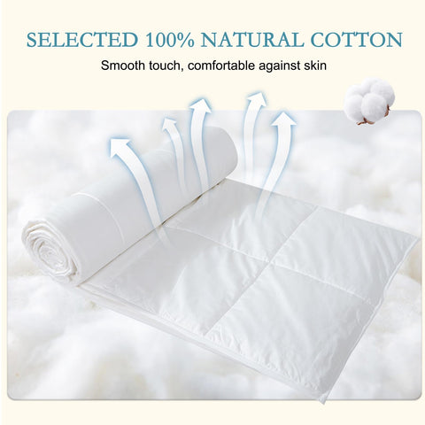 YOUR MOON Summer Lightweight Wool Comforter lattice quilting detail keeps wool evenly distributed.