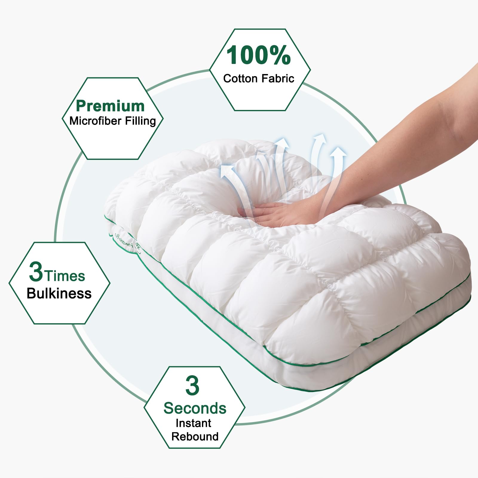 YOUR MOON pillow white contrast design emphasizes premium look and cozy support.