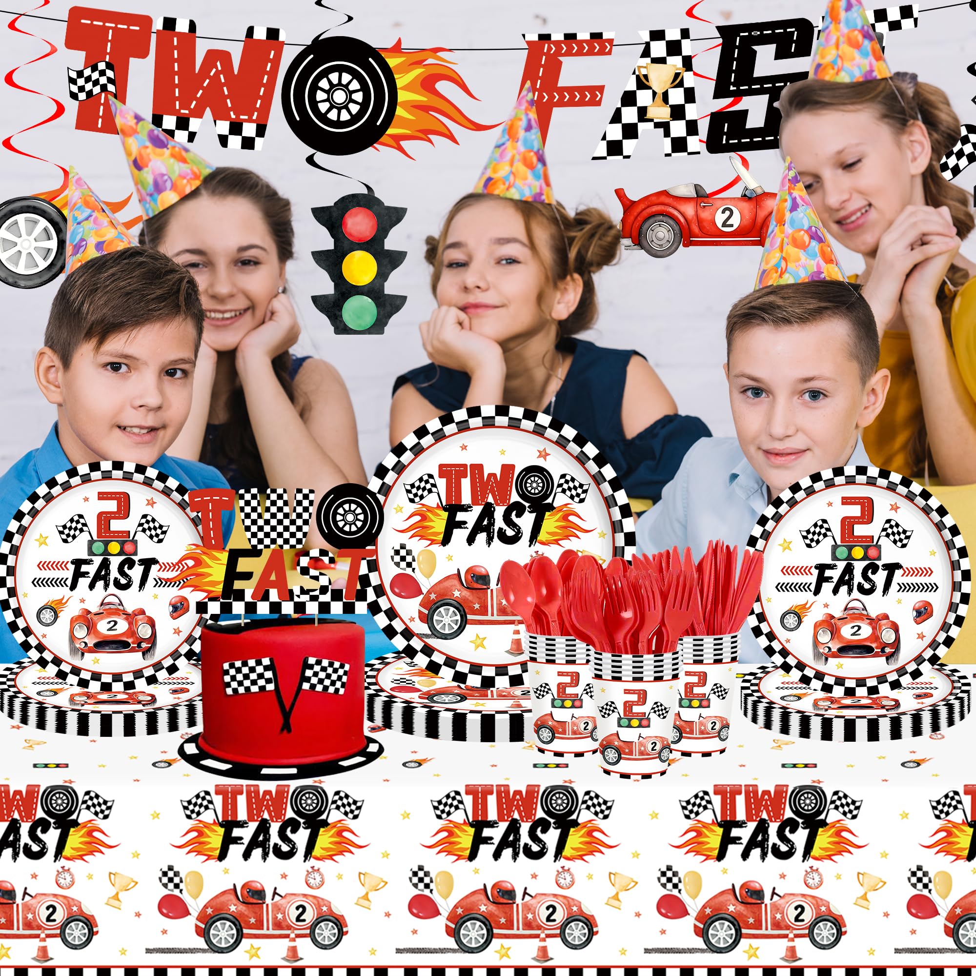 YOURUIYF balloons set with car-theme accents for festive flair