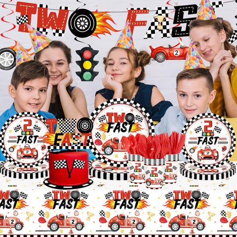 YOURUIYF balloons set with car-theme accents for festive flair